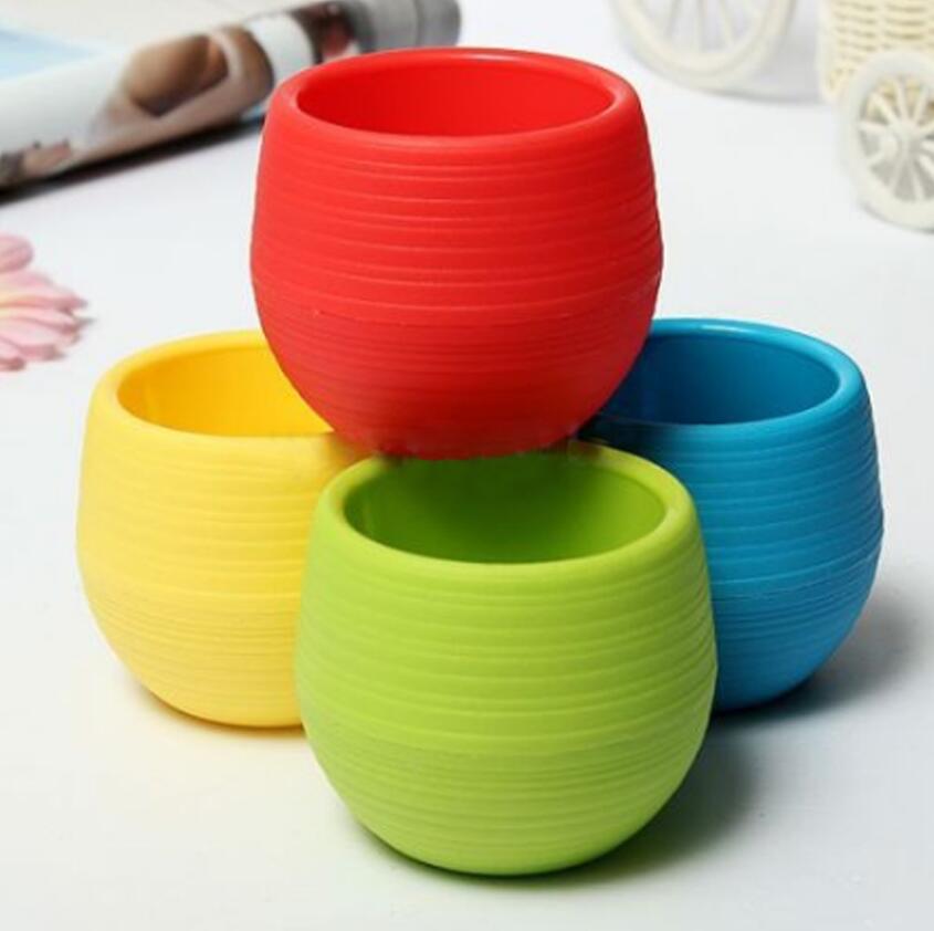 7x6.5 cm Leuke Ronde Thuis Tuin Kantoor Decor Planter Plastic Plant Bloempotten