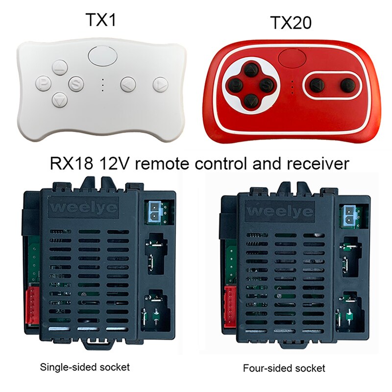 Weelye RX18 12V bambini alimentato giro su auto 2.4G telecomando e ricevitore Bluetooth per bambini parti di ricambio per auto elettriche