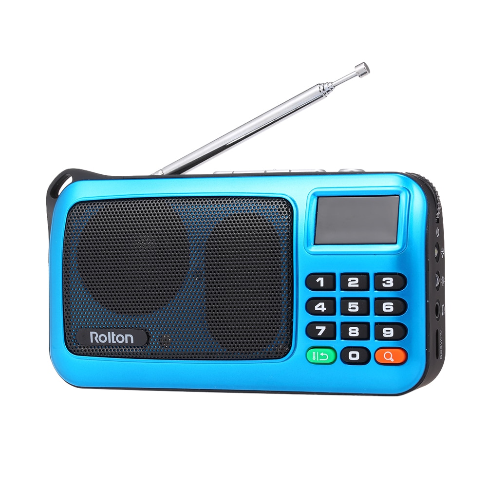 Rolton W405 Portable Mini FM Radio PC Speaker Music Player USB TF Card with LED Display HiFi Stereo Receiver Digital FM Radio