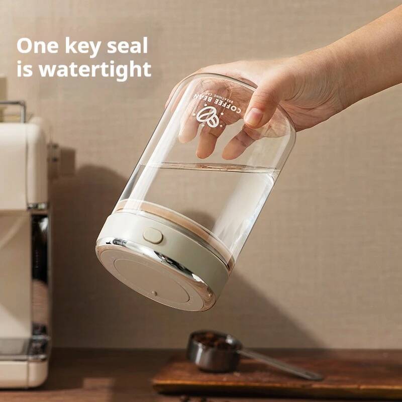 500/1100/1700ml Vacuum Coffee Sealed Jar With Date Tracker And Waking Bean Vae Storage Containers For Grain, Snack, Sugar, Tea