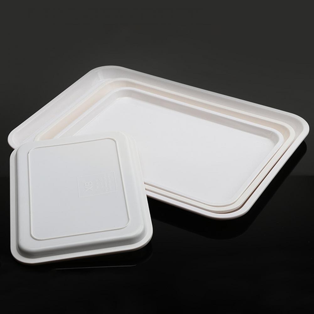 Plastic Tray Plastic Dessert Serving Tray Fruit Tea Breakfast Bread Tray Multi-function Rectangular Storage Tray for Home
