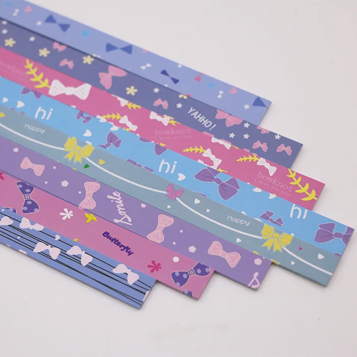 136 Outer Space Sky Origami Stars Paper Lucky Kawaii Star 8 Different Designs Decoration Folding Paper for Origami Arts Crafting