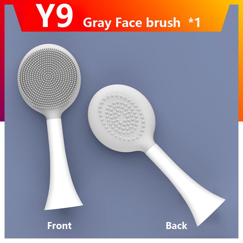 Electric Toothbrush Powerful Ultrasonic Sonic USB Charge Rechargeable Tooth Brushes Washable Whitening Teeth Brush Soft Fur: Y9 Gray
