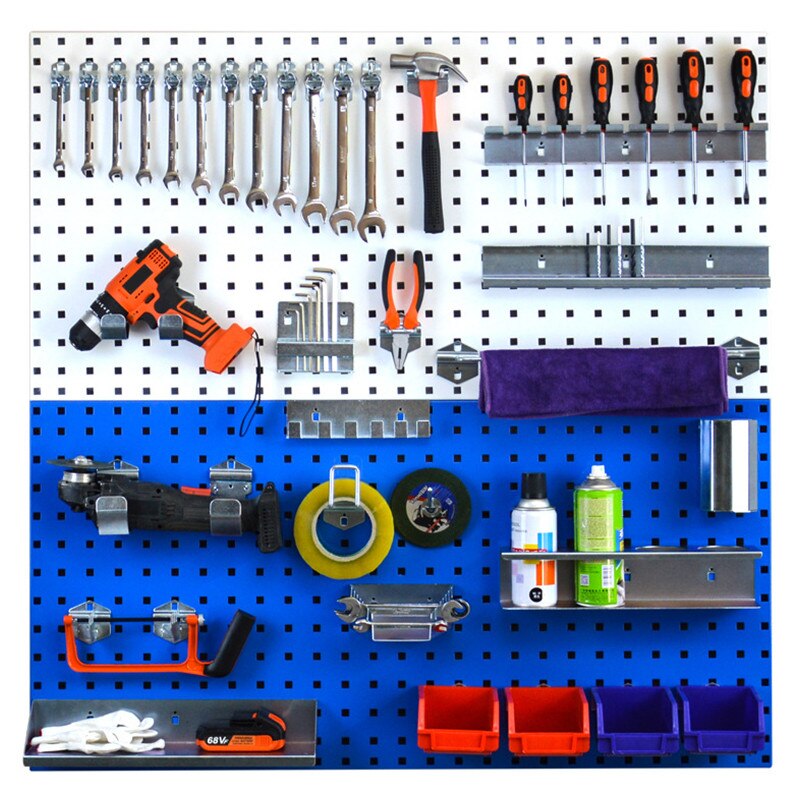 1Pc Board Muur Gemonteerde Gat Boord Haak Hardware Tool Opbergrek Toolbox Opknoping Boord Opknoping Boord Tool Opslag haakse Slijper