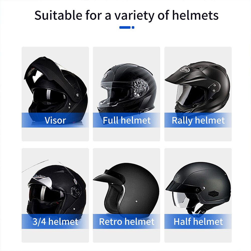 Motorrad Helm Intercom Drahtlose Bluetooth-Kompatibel 5,0 Kopfhörer Headset Stereo Musik Lautsprecher Unterstützung Automatische