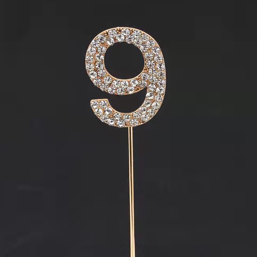 Digitale Kuchen Topper 0-9 Strass Anzahl Geburtstag Jahrestag Partei Kuchen Dekoration Werkzeug Backen Karte Hochzeit Dekoration: J9