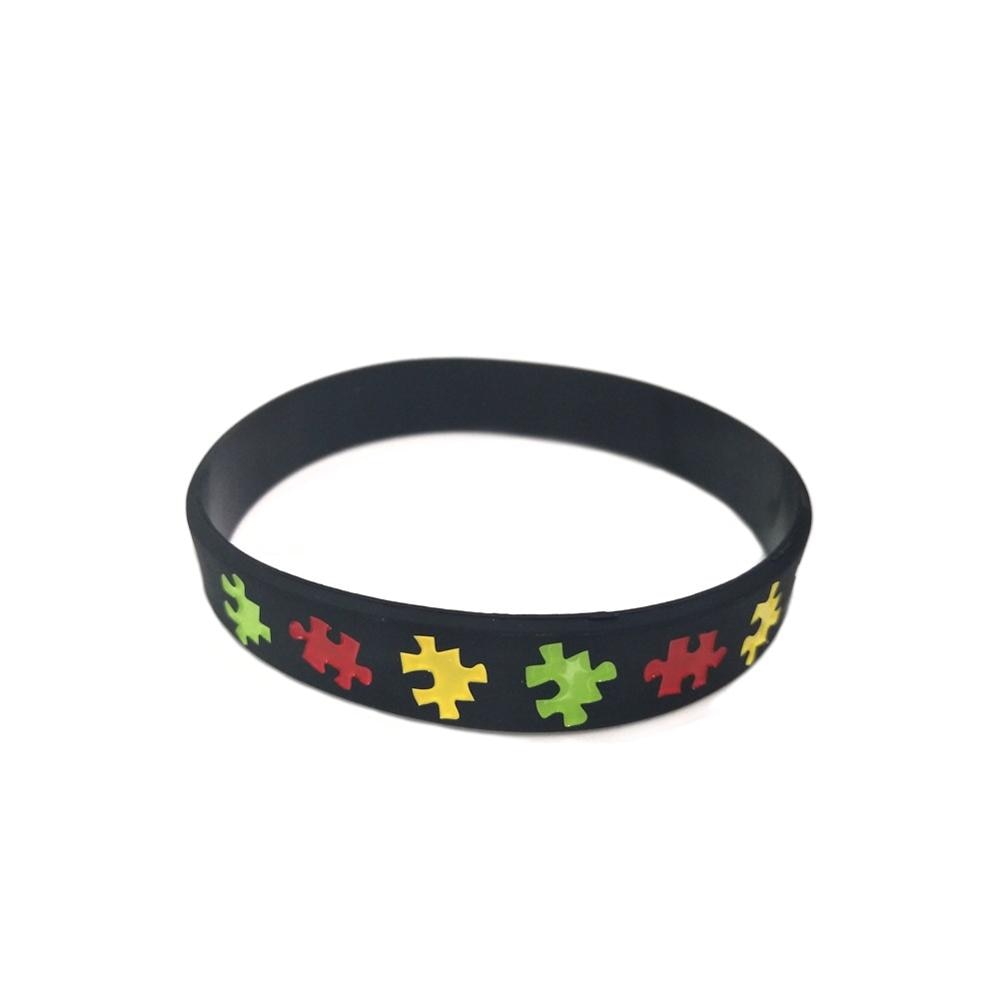 Autism Awareness Bracelet Silicone Rubber Band Elastic Wristbands Jewelry