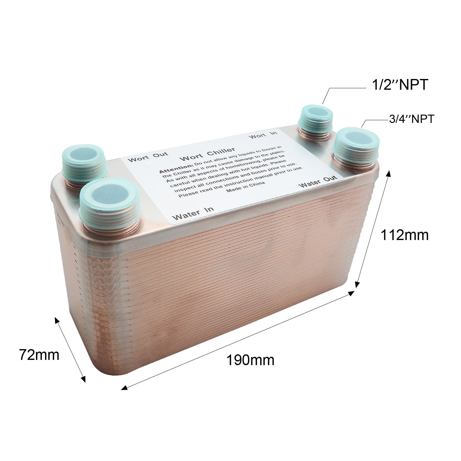 Homebrew Wort Chiller 11/20/30/40 Plates Heat Exchanger beer brewing 304 Stainless Steel High Efficient