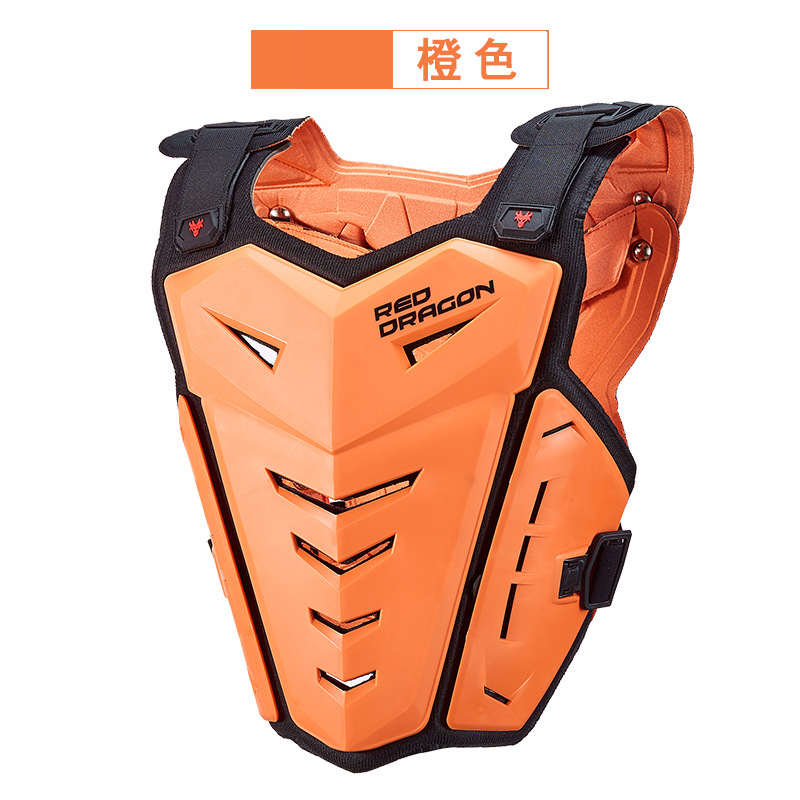 Motorcycle Armor Back Support Protective Vest Motorcycle Jackets Motocross Protection Moto Vest Motorcycle Vest Body Armor: Orange Vest 1