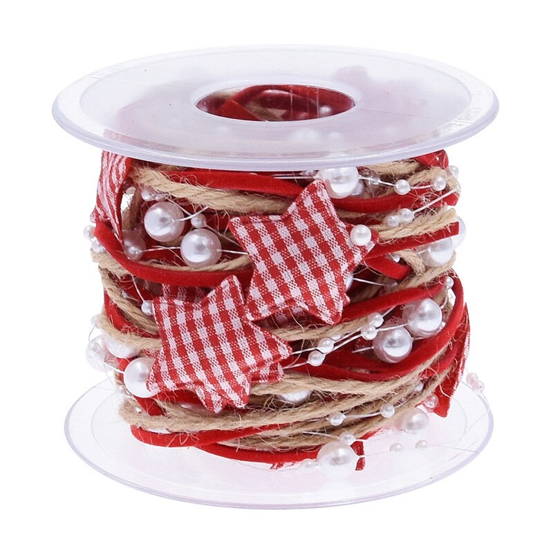 Christmas Tree Decoration Christmas DIY Star Chain Ribbon Happy Year For Child Merry Christmas Party Decor