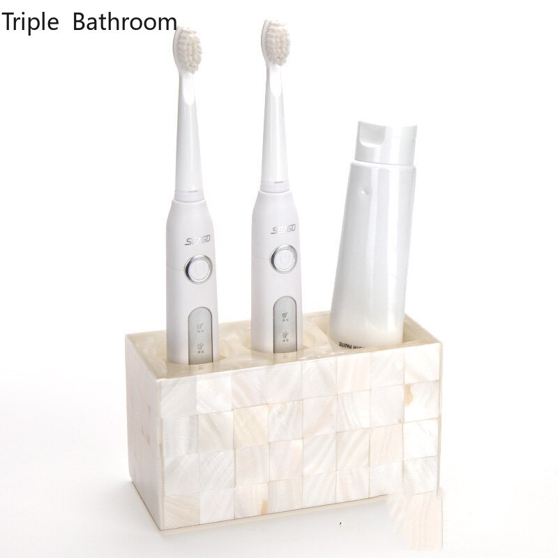 Light Luxury Shell Resin Toothbrush Holder Portable Travel Bathroom Accessories Toothbrush Toothpaste Storage Display Stand