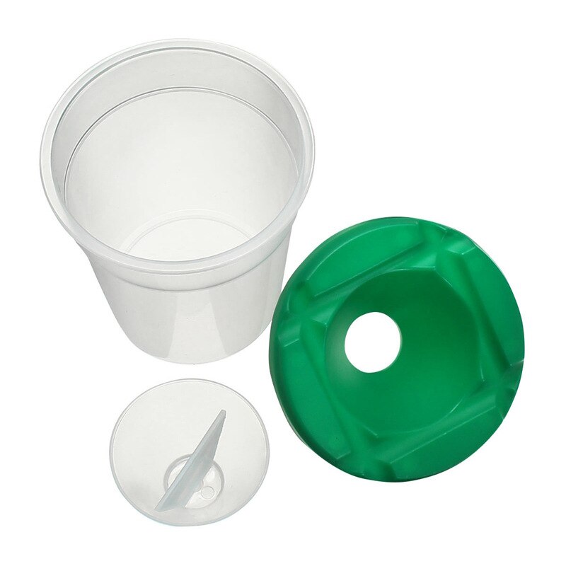 Tazas de pintura sin derrames para niños con tapas de colores conjunto de brochas redondas grandes con mangos de plástico tazas de pintura a prueba de derrames pintura pinceles