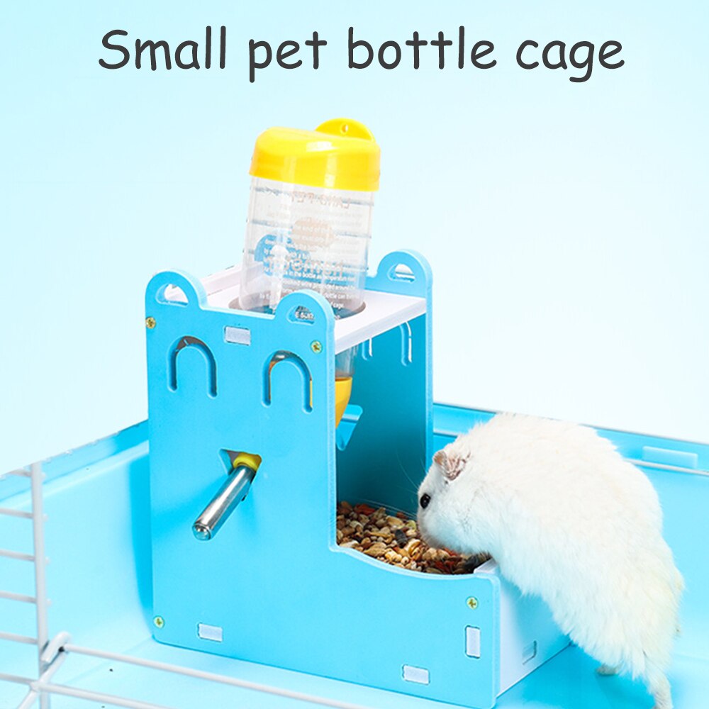 Hámster bebiendo sostenedor de botella de agua automático de alimentos de soporte para guinea cerdo erizo conejos pequeños Alimentación de Mascotas suministros