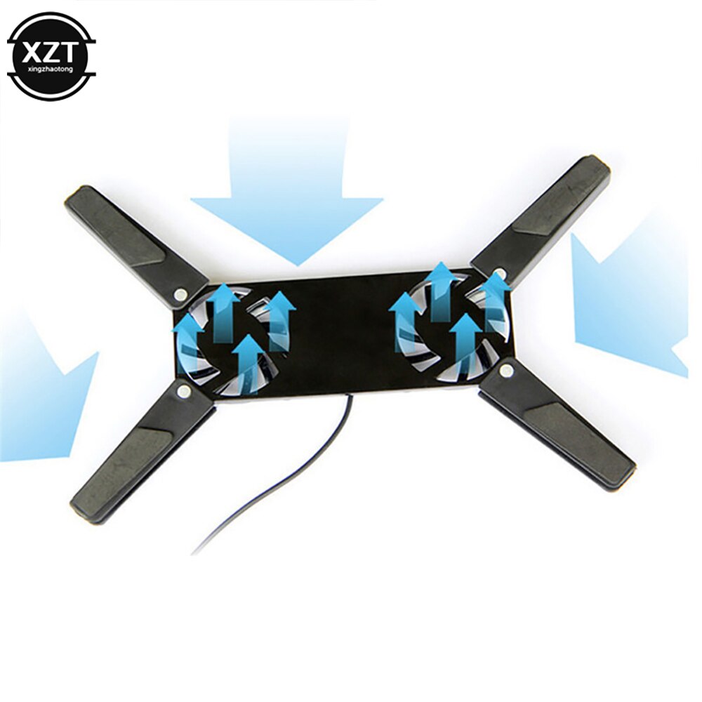 Rotatable USB Fan Cooling Pad 2 Fans Cooler Notebook Cooler Computer Fan Stand for 10-17" Laptop Notebook Peripherals XNC