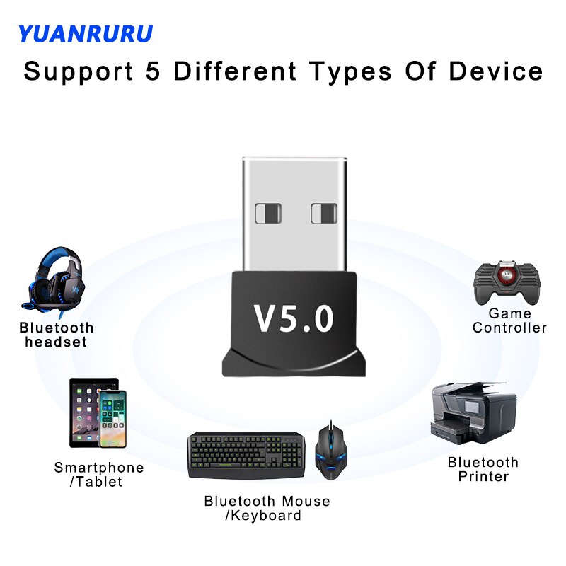 Wireless USB Bluetooth 5.0 Adapter Transmitter Bluetooth Receiver Audio Bluetooth Dongle for Computer PC Laptop c