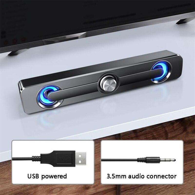 Bedrade Speaker Sound Bar Stereo Bass Subwoofer Audio Aux Speaker Surround Sound Bar Doos Voor Computer Tv Pc Laptop Speakers