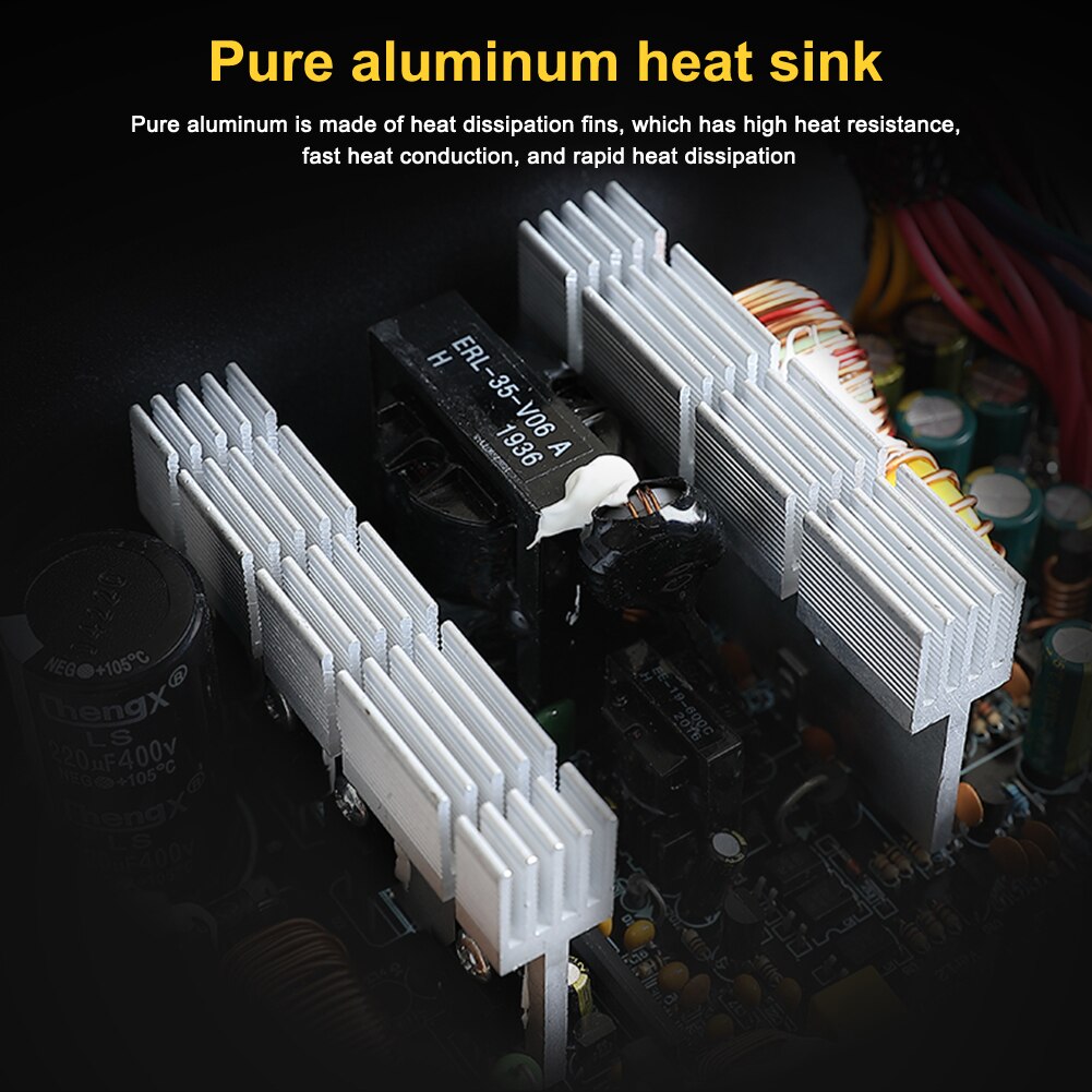 300W Desktop Computer Power Supply 20+4 PIN SATA*4 4+4 PIN CPU PC Gaming Power for 6+2 PIN Graphics Card 4PIN*2 with Cooling Fan