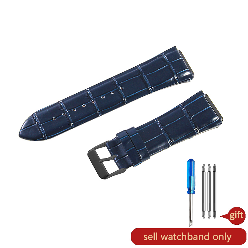 For Guess W0040G1\W0040G2\W0040G3 Series Men's Needle Buckle Blue Rose Gold Buckle 22mm Cow Genuine Leather Watchbands: Beige