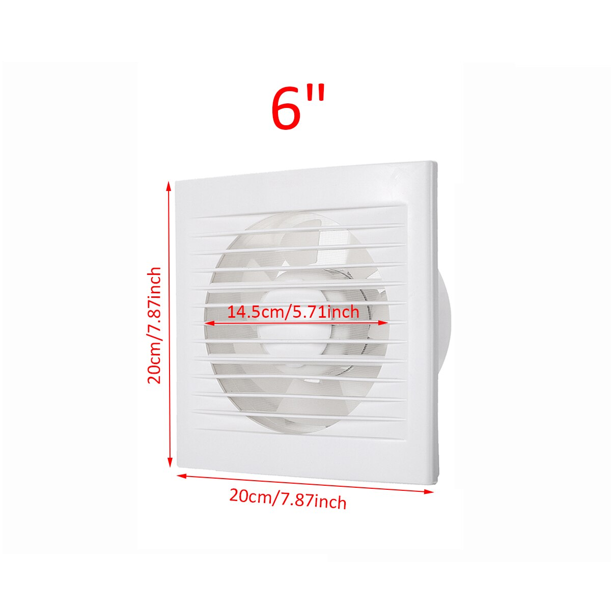 4''6'' Silent Air Extractor Exhaust Fan 110V 220V Grille Ventilation for Home Kitchen Toilet Hotel Wall Ceiling Extractor Fans: 6 inch