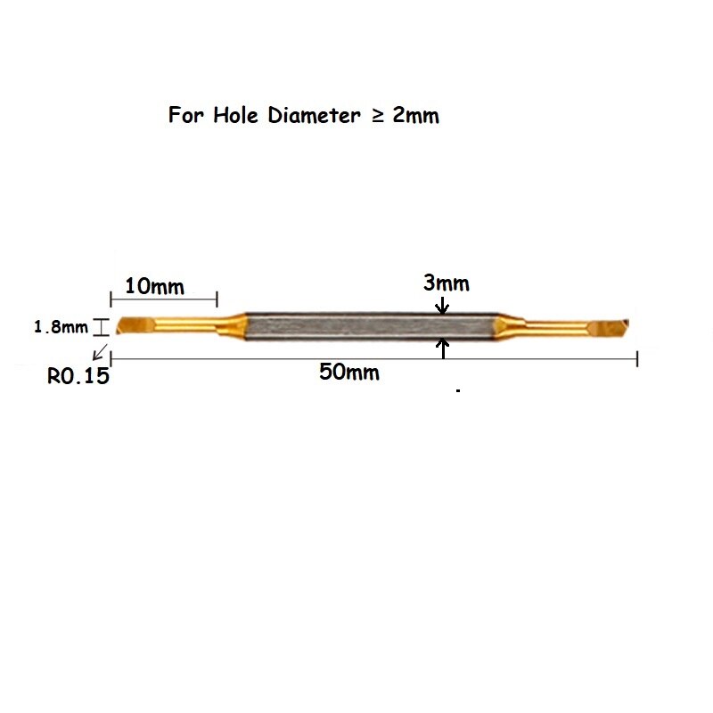 Full Size MTR Double End CNC Lathe Turning Tool One-piece Integrated Precision Boring Head Carbide Micro Boring Bar: MTR2R0.15L10DE