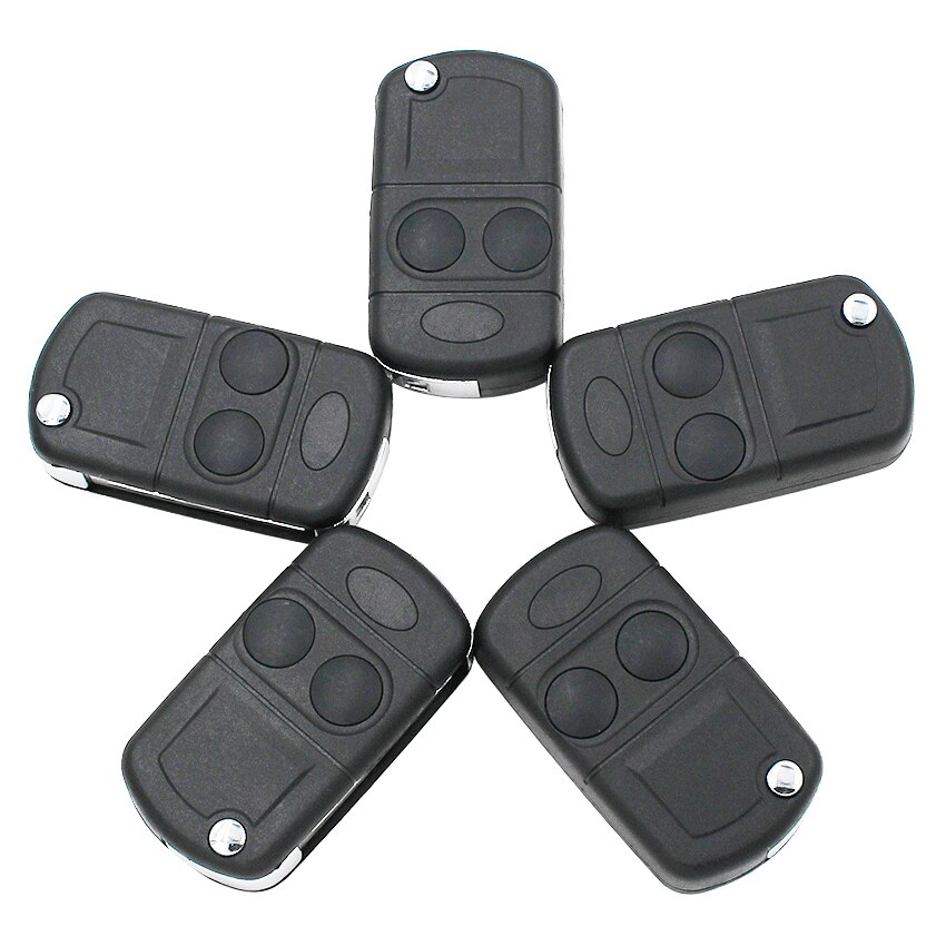 Carcasa de llave remota plegable modificada, 2 botones, para Land Rover Defender Discovery Freelander Rover 100 200 25 400 45 MG TF ZR ZS