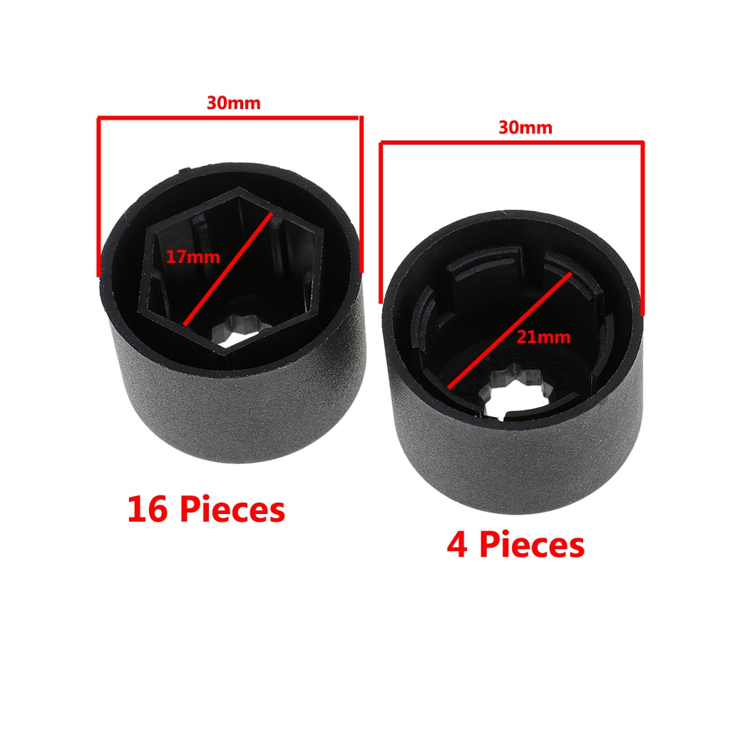 20 delar 17mm hjulmutterskydd för vw golf jetta seat ibiza ersätter 1 k 0601173
