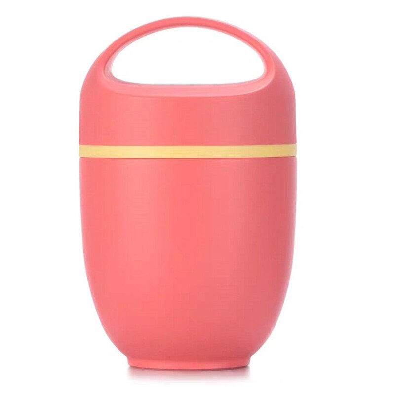 12 Hour Vacuum Insulated Lunch Box Stainless Steel Office School Portable Bento Box Thermal Leakproof Picnic Food Container Jar: Pink