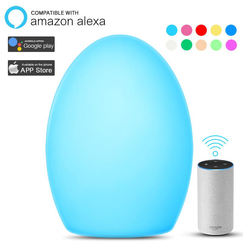 Tuya Smart Atmosphere Light Wifi Ambient Lamp Touch Sensor Timer APP Control Work With Alexa Echo Google Assistant Smart Life: oval