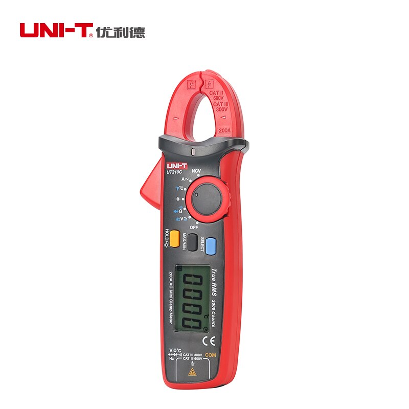 Uni-t  ut210e true rms digital klämma  ut210a/ b/c/d/e ac/dc ström/spänning automatisk räckvidd kondensator kontaktfri multimeter: Ut210c