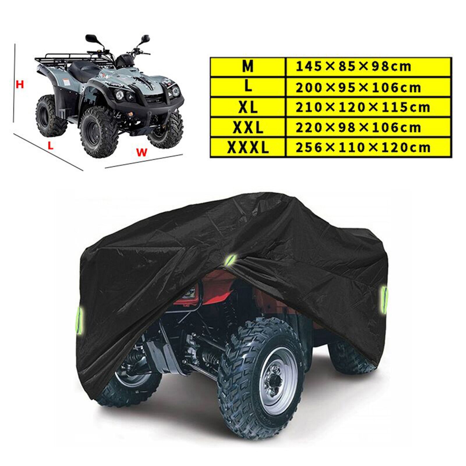 Quad Bike ATV Cover Universal 190T Waterproof Resistant Dustproof Anti-UV Motorcycle Vehicle Car ATV Covers M L XL XXL XXXL