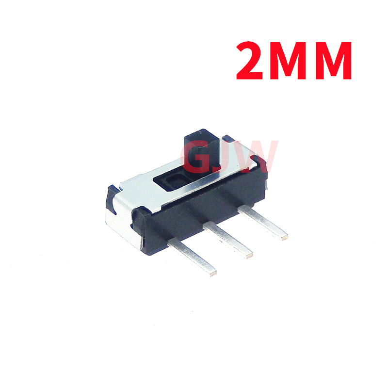 10PCS Slide Switch Micro-power Toggle Switch Single and Double-row Direct-inserted Horizontal Sliding Second Gear Third Gear: Gold