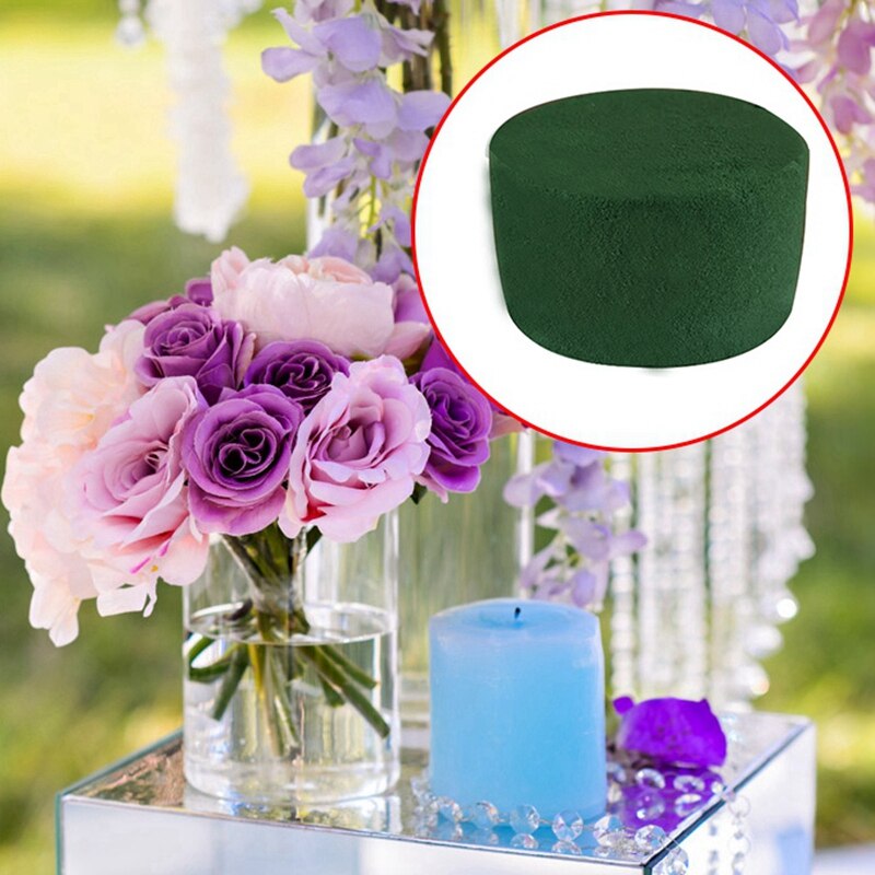 12Pcs/Set DIY Flower Arrangement Kit Green Round Wet Floral Foam Wedding Aisle Flowers Party Decoration