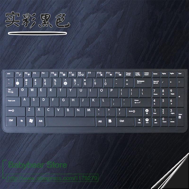 Silicone 17.3 Inch Laptop For Asus Vivobook Pro N752 Series N752Vx K751Lx A751 A751Lx Zx70 Vw6700 17 Keyboard Cover Protector: allblack