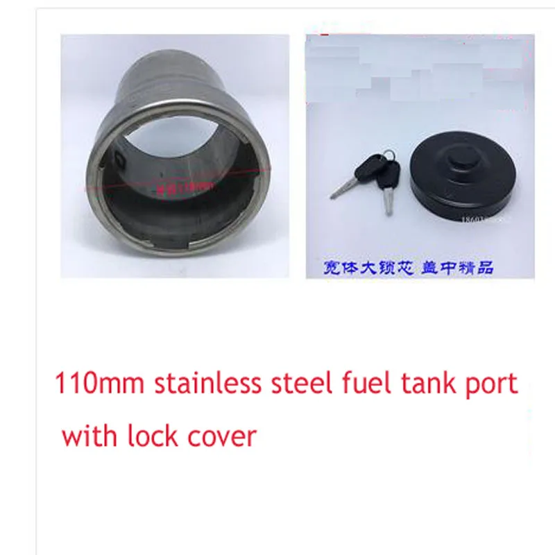 Car Fuel Tank Fuel Port Aluminum Mouth Tsui Iron Fuel Tank Neck Stainless Steel Tank Port Cover Truck Semi-Mounte: Red