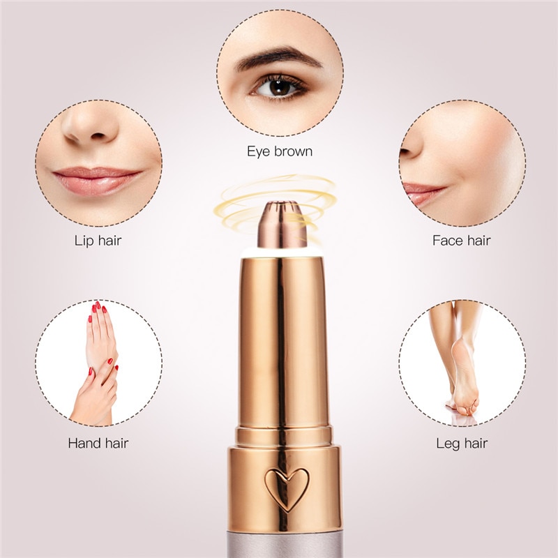 Vrouwen Elektrische Ontharing Usb Wenkbrauw Trimmer Scheerapparaat Scheerapparaat Dame Wenkbrauw Epilator Led Licht Wenkbrauw Scheren Make-Up Tool