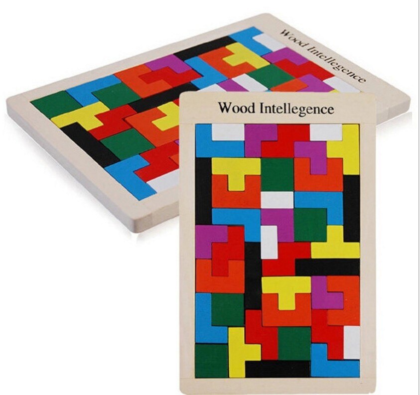Wooden Tetris Puzzle Brain Teasers Game