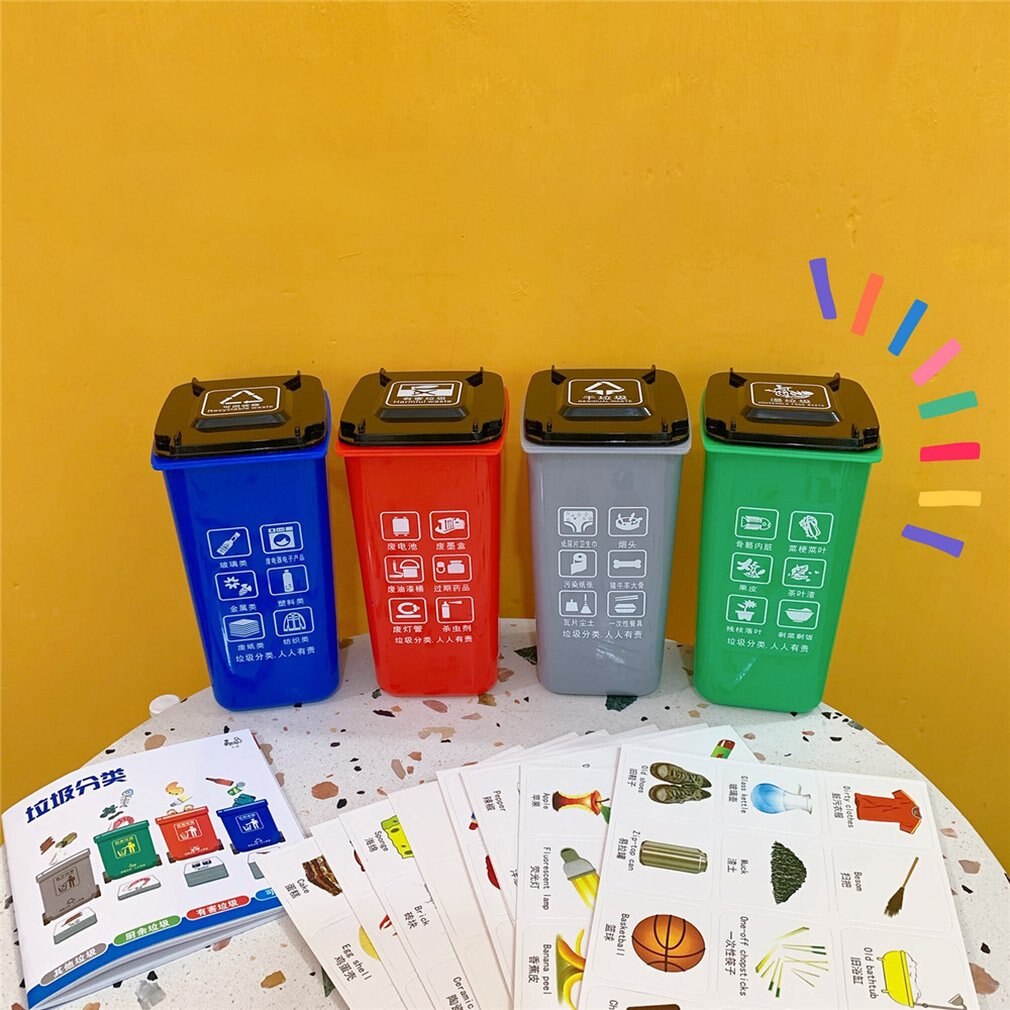 Garbage Sorting Bucket Puzzle Early Education Toy Classification Trash Can Student Pen Holder Storage Bucket