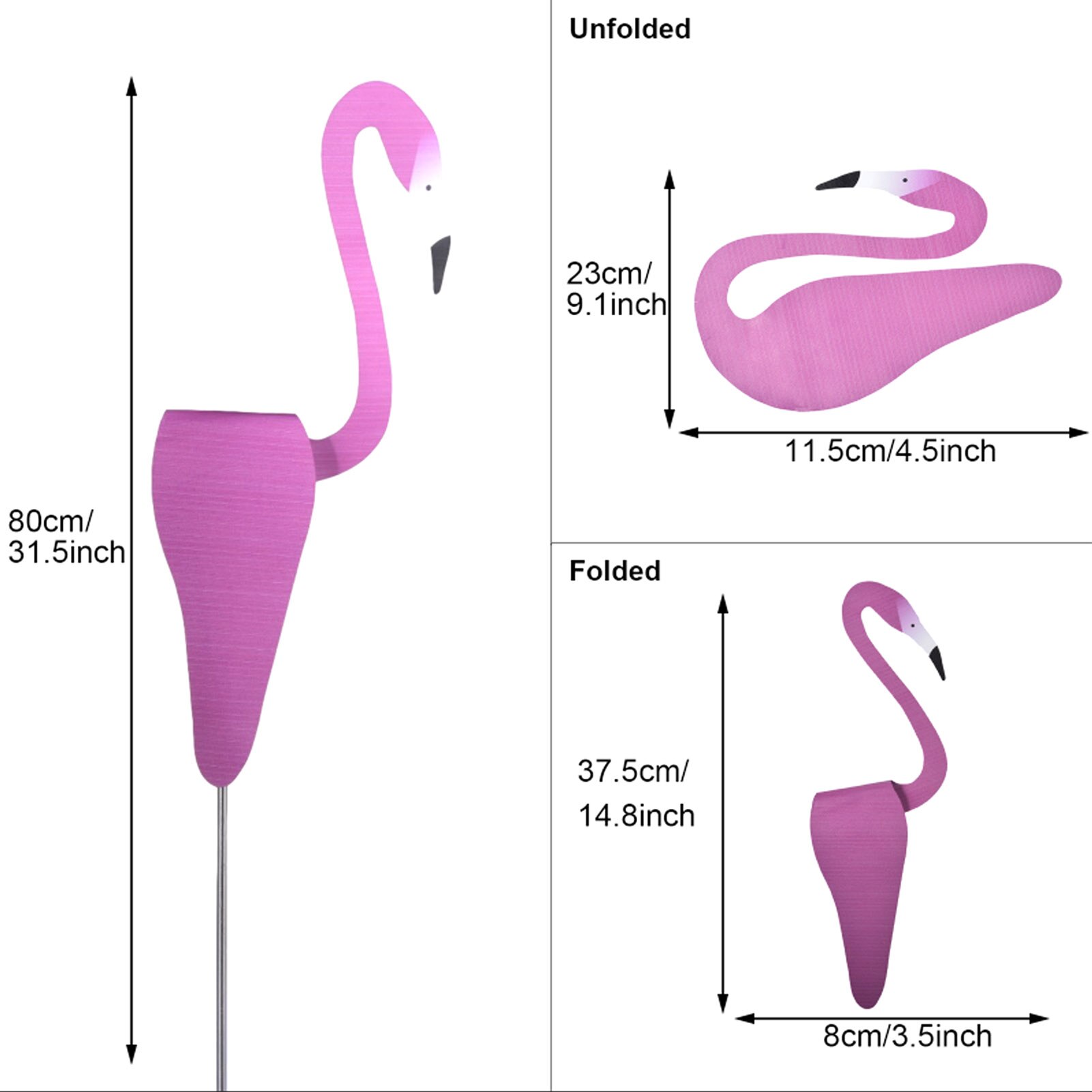 Trädgård flamingo vindindikator nyckfull roterande fågelskulptur helt underbar unik dynamisk fågelträdgård dekoration