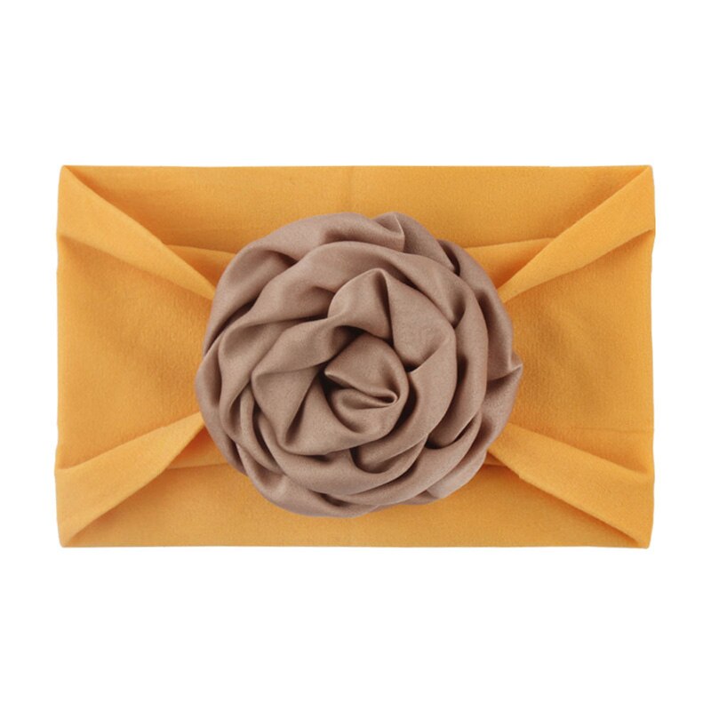 Zachte Nylon Baby Meisje Hoofdbanden Leuke Bloem Baby Haar Band Elastische Brede Baby Peuter Tulband Hoofddeksels Meisje Haar Accessoires