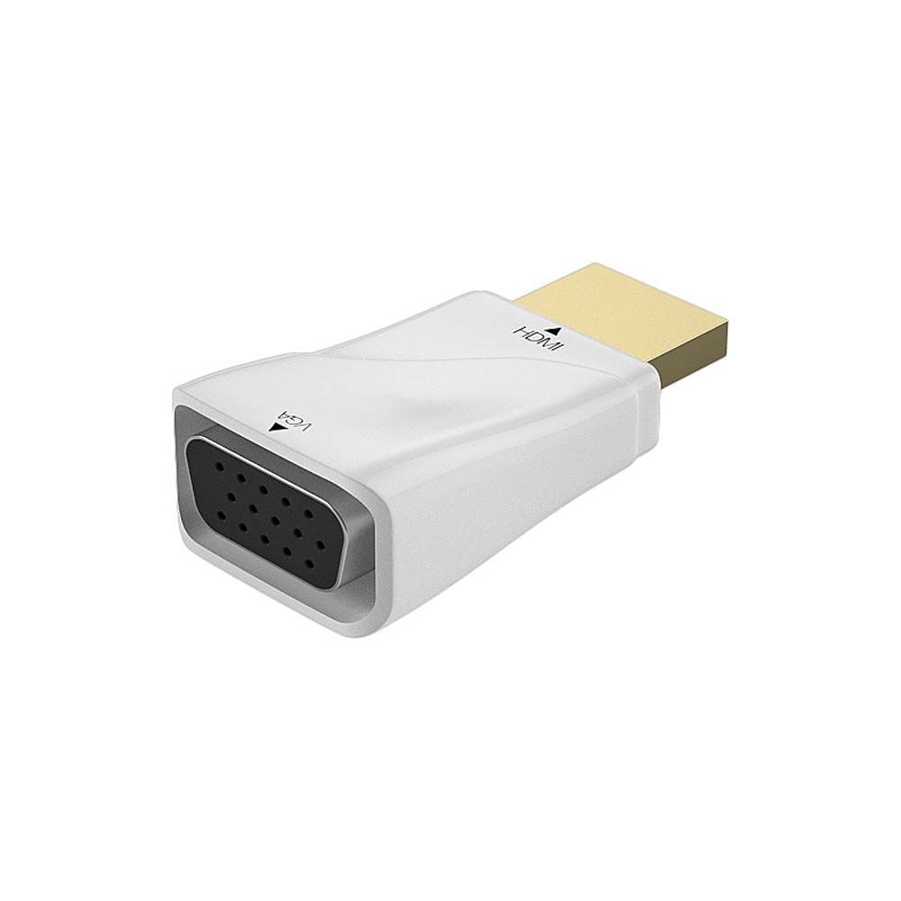 VGA 15 Pin HDMI Adapter HDMI to VGA Converter HDMI to VGA Adapter HDMI Male to VGA 15 Pin Female HDMI to VGA Cable: white