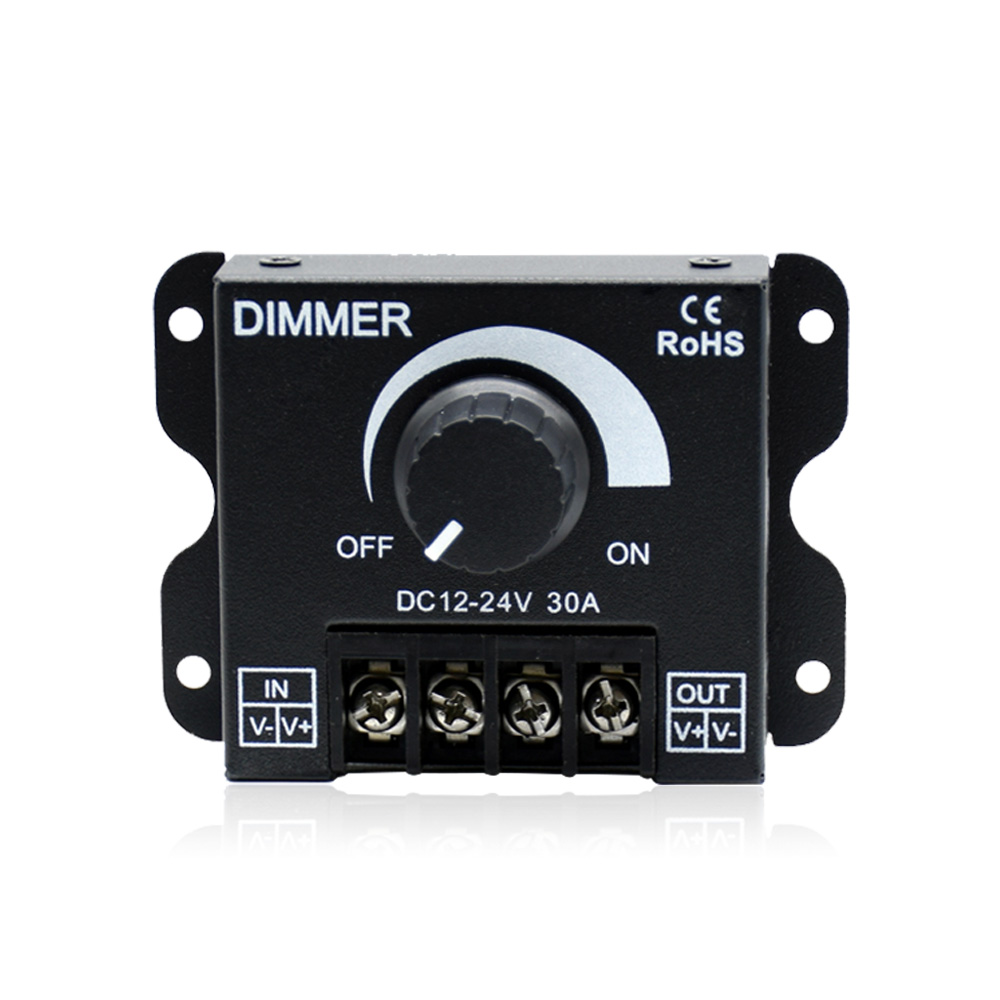 LED Dimmer Manual Switch DC 12 V 24 V 30A Verstelbare Helderheid Lamp Strip Driver Enkele Kleur Licht Power supply Controller