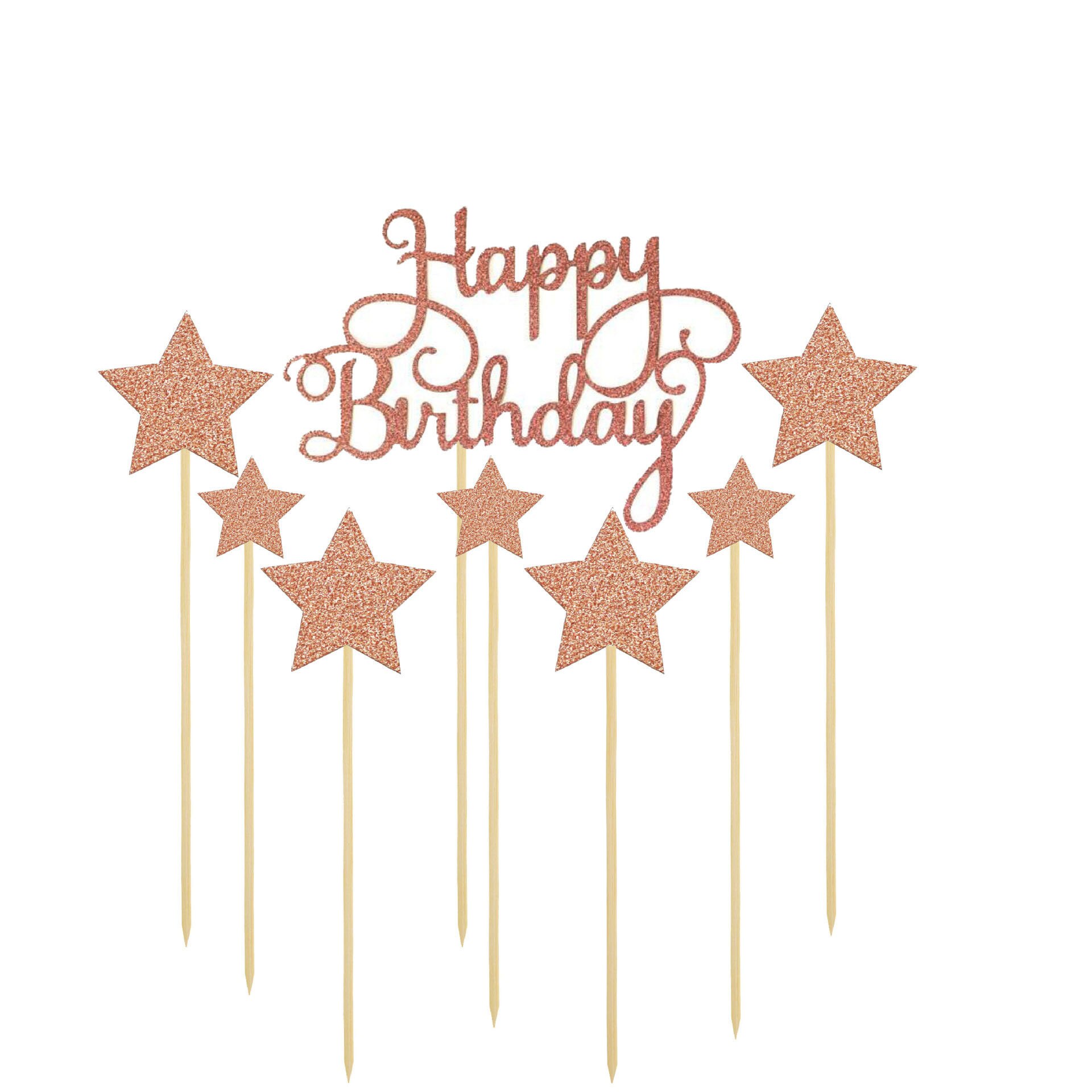 Décoration de gâteau d'anniversaire, ballons confettis, drapeau, décor de fête d'anniversaire pour enfants, garçon ou fille, fête prénatale, mariage: Rose Gold