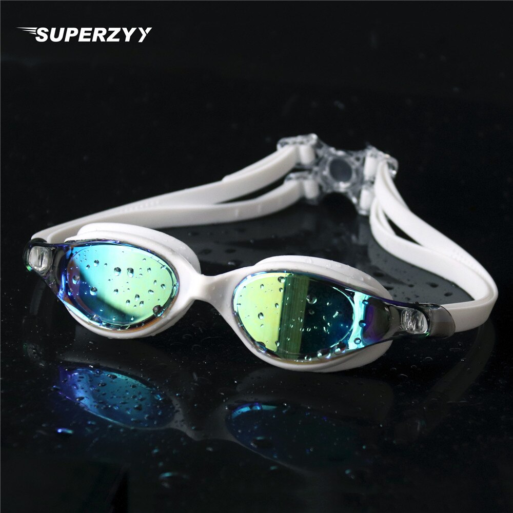 SUPERZYY-Gafas de natación profesionales para hombre y mujer, lentes de protección UV antivaho, ajustables, de silicona, impermeables