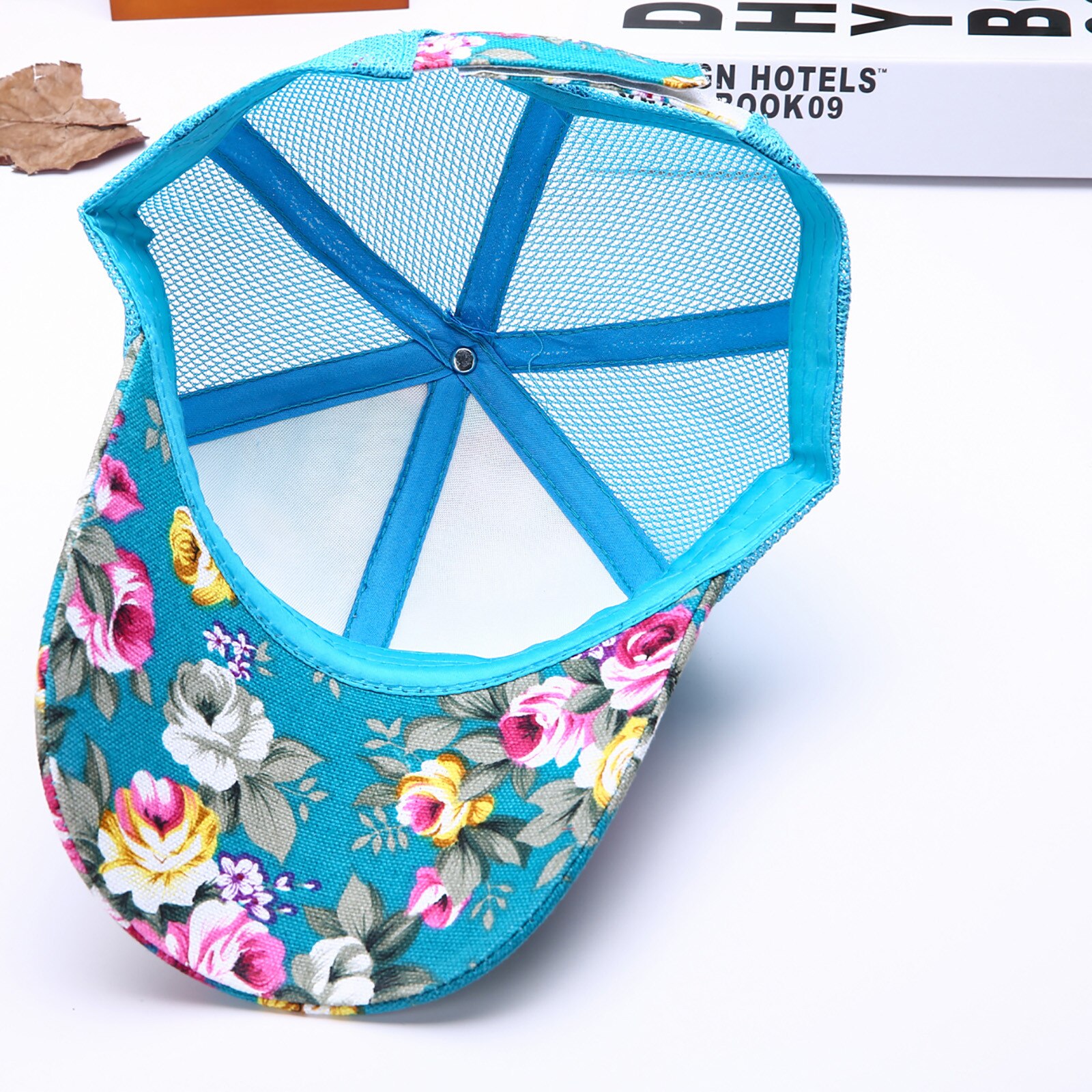 Floral Cap For Women Printing Mesh Breathable Baseball Caps Hat For Golf Fishing Mum Hats