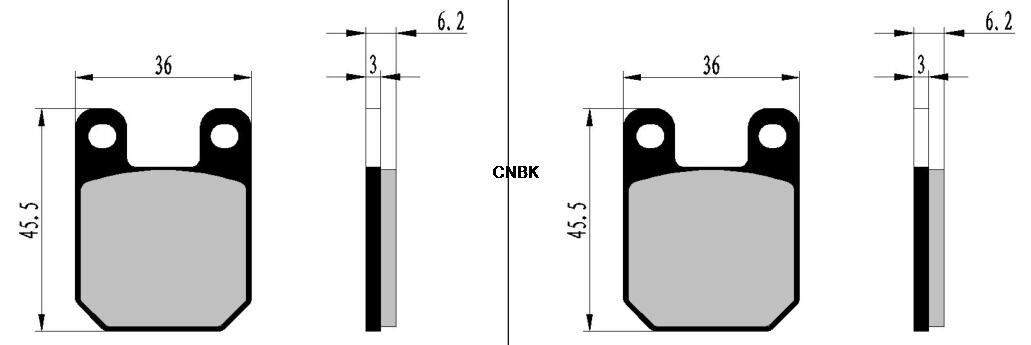 Brake Pad set for CONTI RX356 RX 356 V3 12" 17" wheels 2005 2006 / TOMOS SM125 SM 125 F Radial caliper 2006 2007