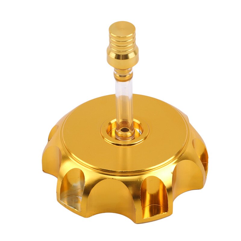 Bouchon de réservoir universel CNC en aluminium, accessoires de moto, gaz, carburant, essence, pour Dirt/Pit Bike, Quad, pour la plupart des motos: YELLOW