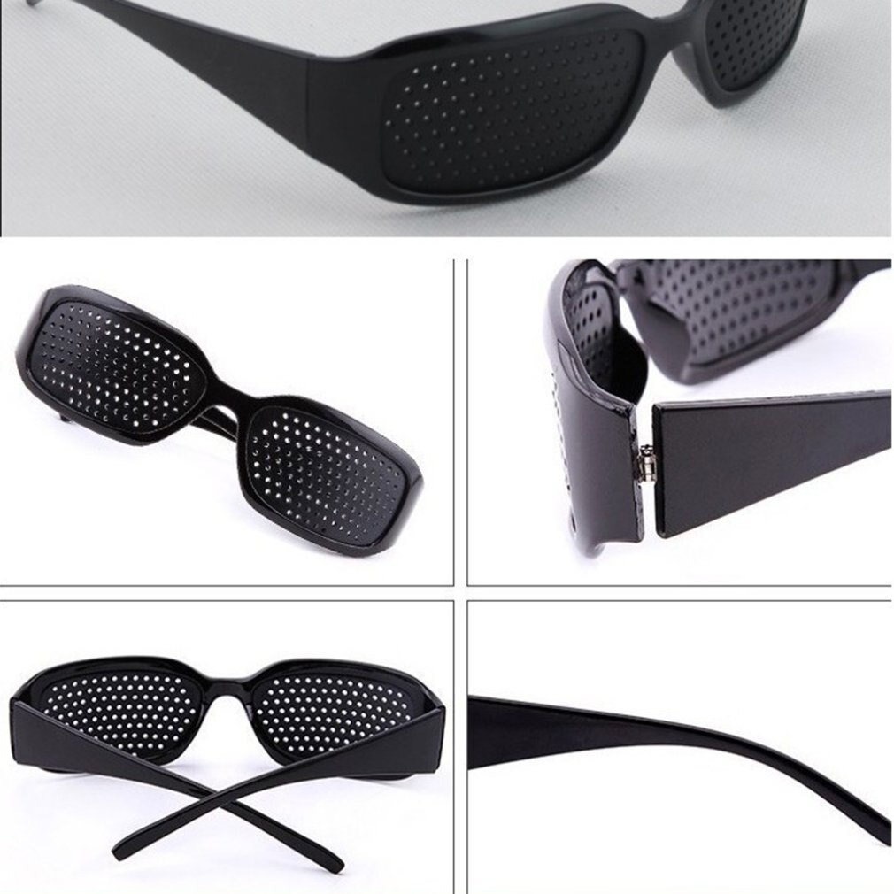 Unisex cuidado de la visión estenopeicas gafas pequeñas Anti-fatiga protección ocular lentes visión cuidado correctivo mejorar estenopeica 1 pieza