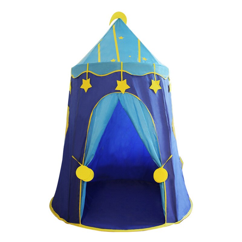 Draagbare Kids Star Playhouse Opvouwbare Tent Kinderen Kasteel Yurt Verjaardag Kind Boy Girl Room Decor Play House Toy Tenten: Blauw