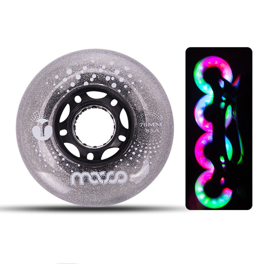 Ruedas de patín en línea con iluminación Micro LED, llantas de patinaje resistentes 85A Slalom deslizantes 68 70 72 76 80mm para Patines SEBA Powerslide