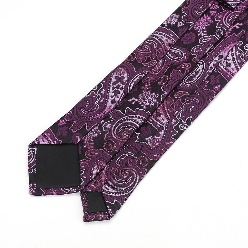 Cravate en Paisley tissé Jacquard pour hommes | Cravates étroites à la 6cm, classique, costume de mariage formel, cravate de cou